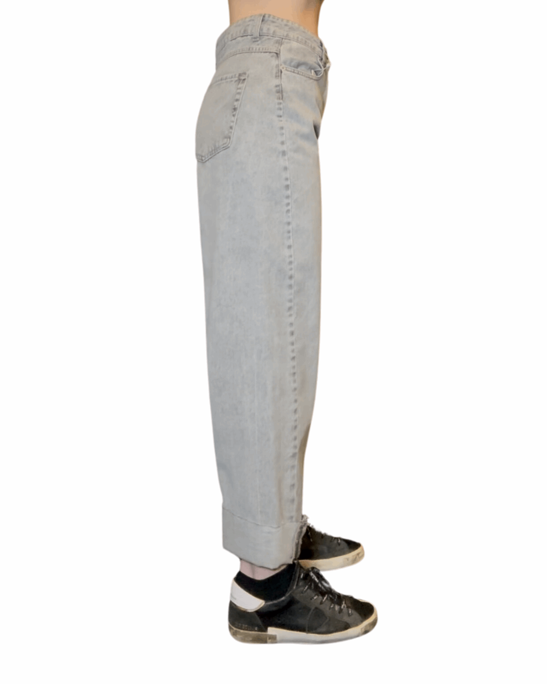 Jeans con risvolto