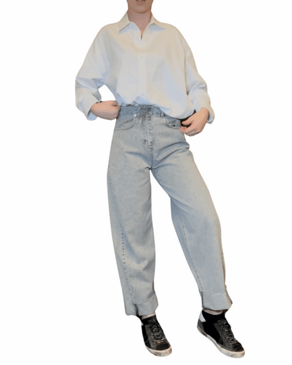 Jeans con risvolto